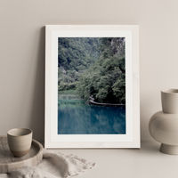 The Path Under Trees Art Print White Frame | Bombinate The Path Under Trees Art Print White Frame | Bombinate