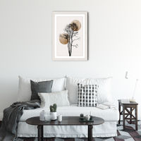 Sun and Moon Hiding Gold Art Print White Frame | Bombinate Sun and Moon Hiding Gold Art Print White Frame | Bombinate