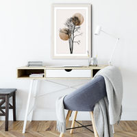 Sun and Moon Hiding Gold Art Print White Frame | Bombinate Sun and Moon Hiding Gold Art Print White Frame | Bombinate