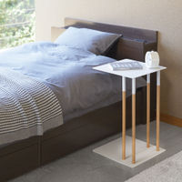 White Plain Sliding Couch End Table | Bombinate White Plain Sliding Couch End Table | Bombinate