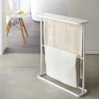 White Tower Standing Bath Towel Hanger | Bombinate White Tower Standing Bath Towel Hanger | Bombinate