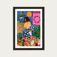 Just Chillin Art Print Black Frame | Bombinate Just Chillin Art Print Black Frame | Bombinate