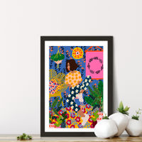 Just Chillin Art Print Black Frame | Bombinate Just Chillin Art Print Black Frame | Bombinate