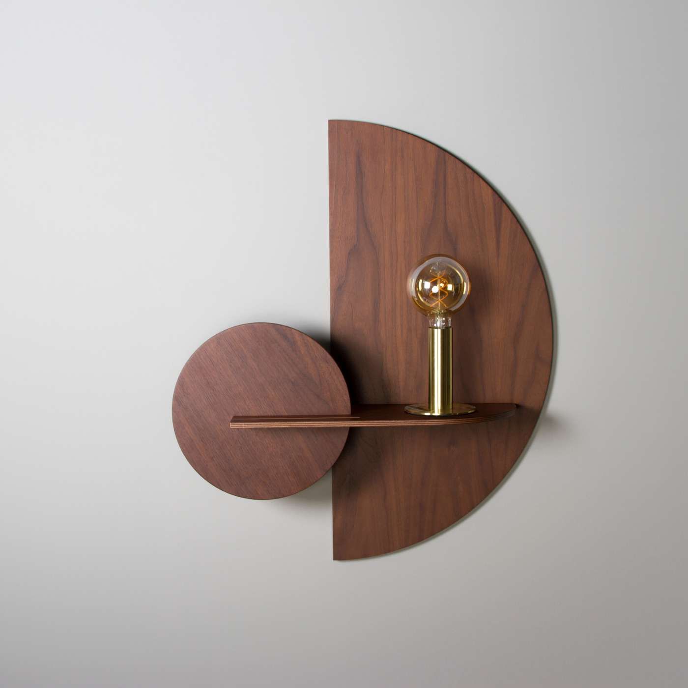 Woodendot Walnut Walnut And Walnut Alba M Semi Circle Wall