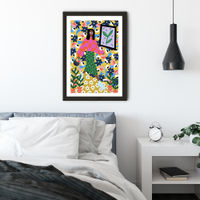 I'm Waking Up Happy Everyday Art Print Black Frame | Bombinate I'm Waking Up Happy Everyday Art Print Black Frame | Bombinate