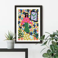 I'm Waking Up Happy Everyday Art Print Black Frame | Bombinate I'm Waking Up Happy Everyday Art Print Black Frame | Bombinate