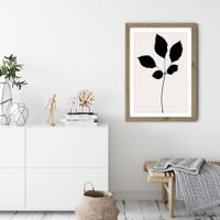 Maroon Leaf Art Print Oak Frame | Bombinate Maroon Leaf Art Print Oak Frame | Bombinate