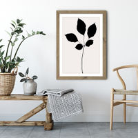 Maroon Leaf Art Print Oak Frame | Bombinate Maroon Leaf Art Print Oak Frame | Bombinate