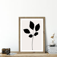 Maroon Leaf Art Print Oak Frame | Bombinate Maroon Leaf Art Print Oak Frame | Bombinate