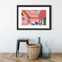 Flat Flat Art Print Black Frame | Bombinate Flat Flat Art Print Black Frame | Bombinate