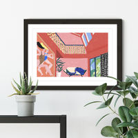Flat Flat Art Print Black Frame | Bombinate Flat Flat Art Print Black Frame | Bombinate