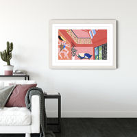Flat Flat Art Print White Frame | Bombinate Flat Flat Art Print White Frame | Bombinate