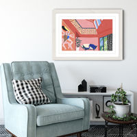 Flat Flat Art Print White Frame | Bombinate Flat Flat Art Print White Frame | Bombinate