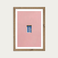 Pink Window Sky Art Print Oak Frame | Bombinate Pink Window Sky Art Print Oak Frame | Bombinate