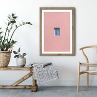 Pink Window Sky Art Print Oak Frame | Bombinate Pink Window Sky Art Print Oak Frame | Bombinate
