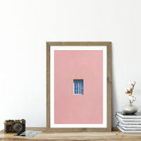 Pink Window Sky Art Print Oak Frame | Bombinate Pink Window Sky Art Print Oak Frame | Bombinate