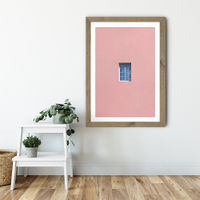 Pink Window Sky Art Print Oak Frame | Bombinate Pink Window Sky Art Print Oak Frame | Bombinate