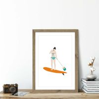 Sup Art Print Oak Frame | Bombinate Sup Art Print Oak Frame | Bombinate