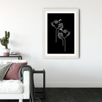 Boredom BW Art Print White Frame | Bombinate Boredom BW Art Print White Frame | Bombinate