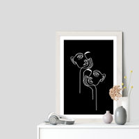 Boredom BW Art Print White Frame | Bombinate Boredom BW Art Print White Frame | Bombinate