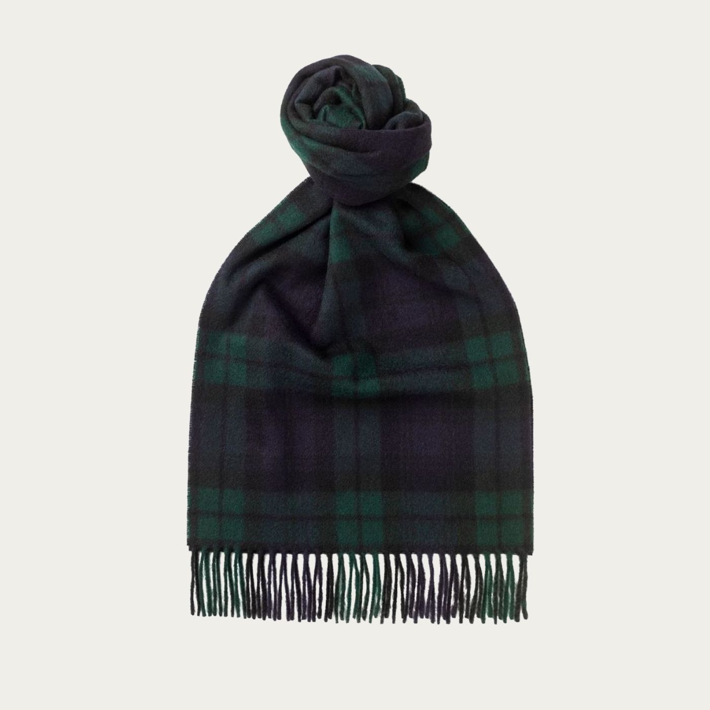 black watch tartan cashmere scarf