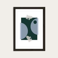 Black Frame Blue & Green Art Print | Bombinate Black Frame Blue & Green Art Print | Bombinate