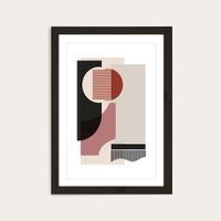 Black Frame Rose Grey & Brown Art Print | Bombinate Black Frame Rose Grey & Brown Art Print | Bombinate