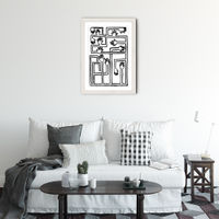 Hand Salad Art Print White Frame | Bombinate Hand Salad Art Print White Frame | Bombinate