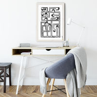 Hand Salad Art Print White Frame | Bombinate Hand Salad Art Print White Frame | Bombinate
