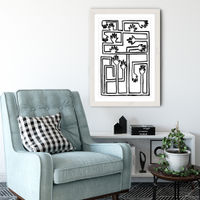 Hand Salad Art Print White Frame | Bombinate Hand Salad Art Print White Frame | Bombinate