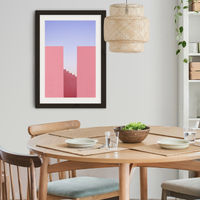 Walking On Sunset Art Print Black Frame | Bombinate Walking On Sunset Art Print Black Frame | Bombinate