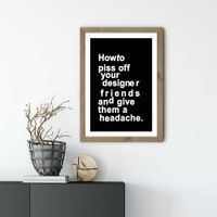 The Headache Art Print Oak Frame | Bombinate The Headache Art Print Oak Frame | Bombinate