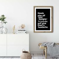 The Headache Art Print Oak Frame | Bombinate The Headache Art Print Oak Frame | Bombinate