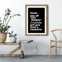 The Headache Art Print Oak Frame | Bombinate The Headache Art Print Oak Frame | Bombinate