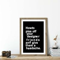The Headache Art Print Oak Frame | Bombinate The Headache Art Print Oak Frame | Bombinate