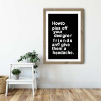 The Headache Art Print Oak Frame | Bombinate The Headache Art Print Oak Frame | Bombinate