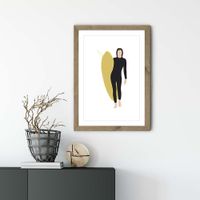 Mellow Yellow Art Print Oak Frame | Bombinate Mellow Yellow Art Print Oak Frame | Bombinate