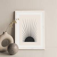 Minimal Sun Art Print White Frame | Bombinate Minimal Sun Art Print White Frame | Bombinate