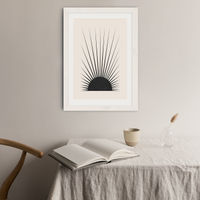 Minimal Sun Art Print White Frame | Bombinate Minimal Sun Art Print White Frame | Bombinate