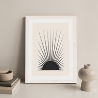 Minimal Sun Art Print White Frame | Bombinate Minimal Sun Art Print White Frame | Bombinate