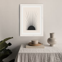 Minimal Sun Art Print White Frame | Bombinate Minimal Sun Art Print White Frame | Bombinate