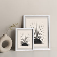 Minimal Sun Art Print White Frame | Bombinate Minimal Sun Art Print White Frame | Bombinate