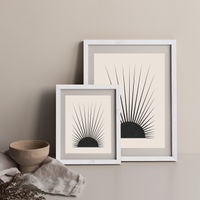 Minimal Sun Art Print White Frame | Bombinate Minimal Sun Art Print White Frame | Bombinate