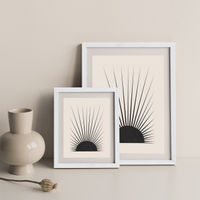 Minimal Sun Art Print White Frame | Bombinate Minimal Sun Art Print White Frame | Bombinate