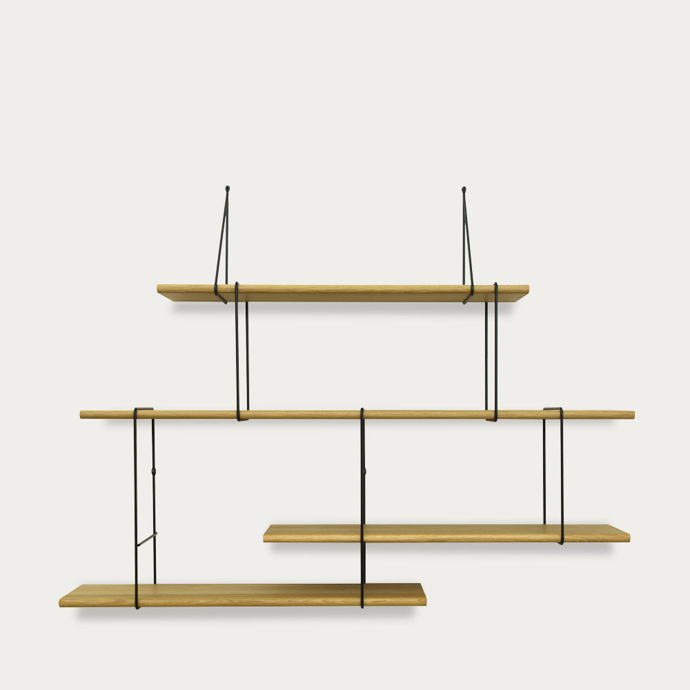 Studio Hausen Oak Black Link Set 2 Shelf Bombinate