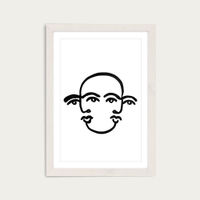 Merged Faces III Art Print White Frame | Bombinate Merged Faces III Art Print White Frame | Bombinate