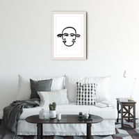 Merged Faces III Art Print White Frame | Bombinate Merged Faces III Art Print White Frame | Bombinate