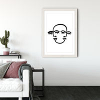 Merged Faces III Art Print White Frame | Bombinate Merged Faces III Art Print White Frame | Bombinate