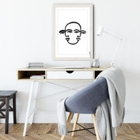 Merged Faces III Art Print White Frame | Bombinate Merged Faces III Art Print White Frame | Bombinate