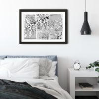 Oriental Blossom Art Print Black Frame | Bombinate Oriental Blossom Art Print Black Frame | Bombinate
